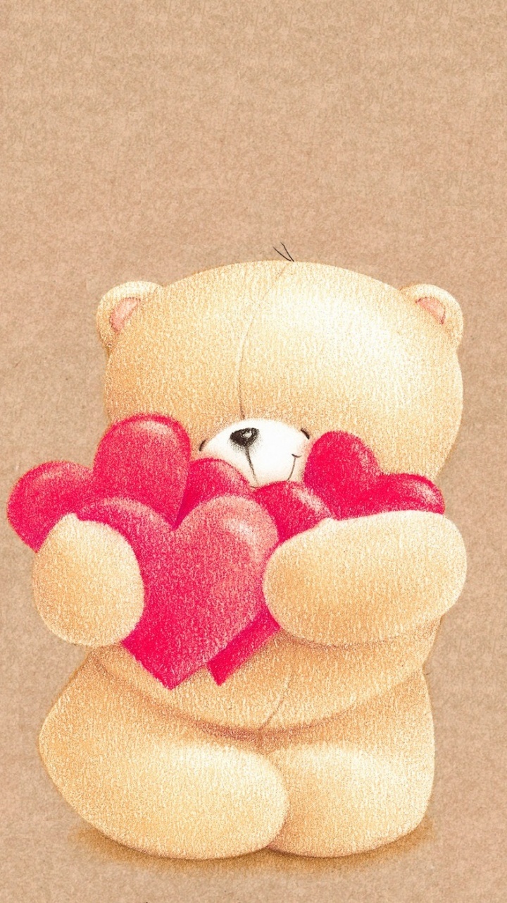 Plush, Teddy Bear, Stuffed Toy, Toy, Bear. Wallpaper in 720x1280 Resolution
