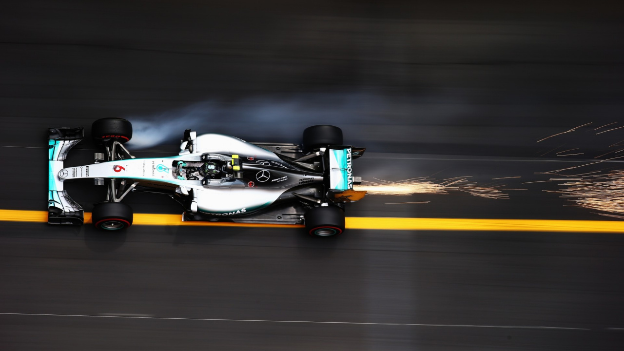 奔驰amg Petronas F1车队, 摩纳哥大奖赛, 麦克拉伦, 一级方程式赛车, 汽车赛车 壁纸 1280x720 允许