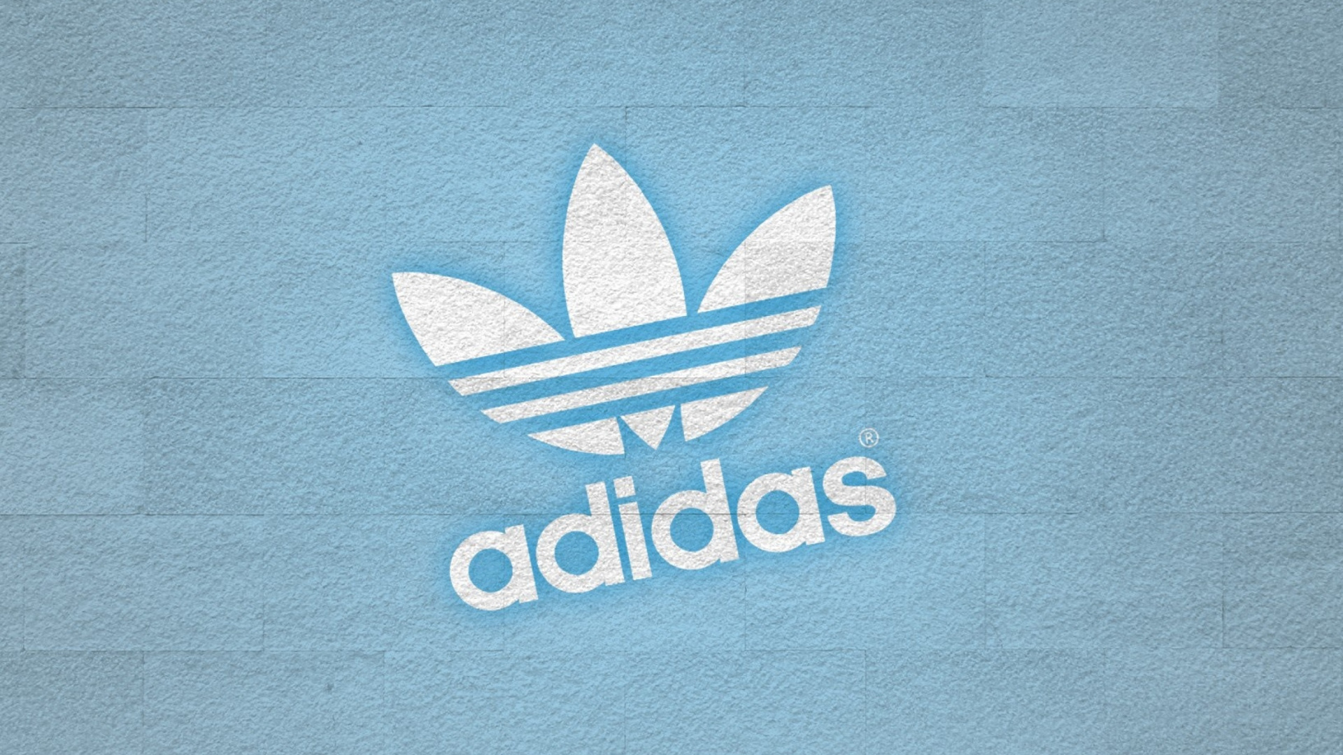 Blue and White Adidas Logo. Wallpaper in 1920x1080 Resolution