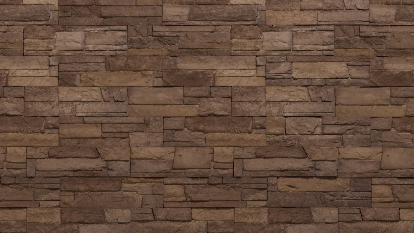 Brown and Beige Brick Wall. Wallpaper in 1366x768 Resolution