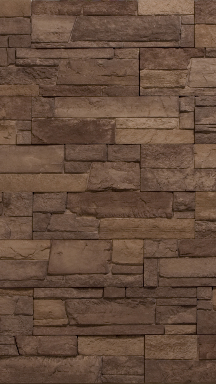 Brown and Beige Brick Wall. Wallpaper in 750x1334 Resolution