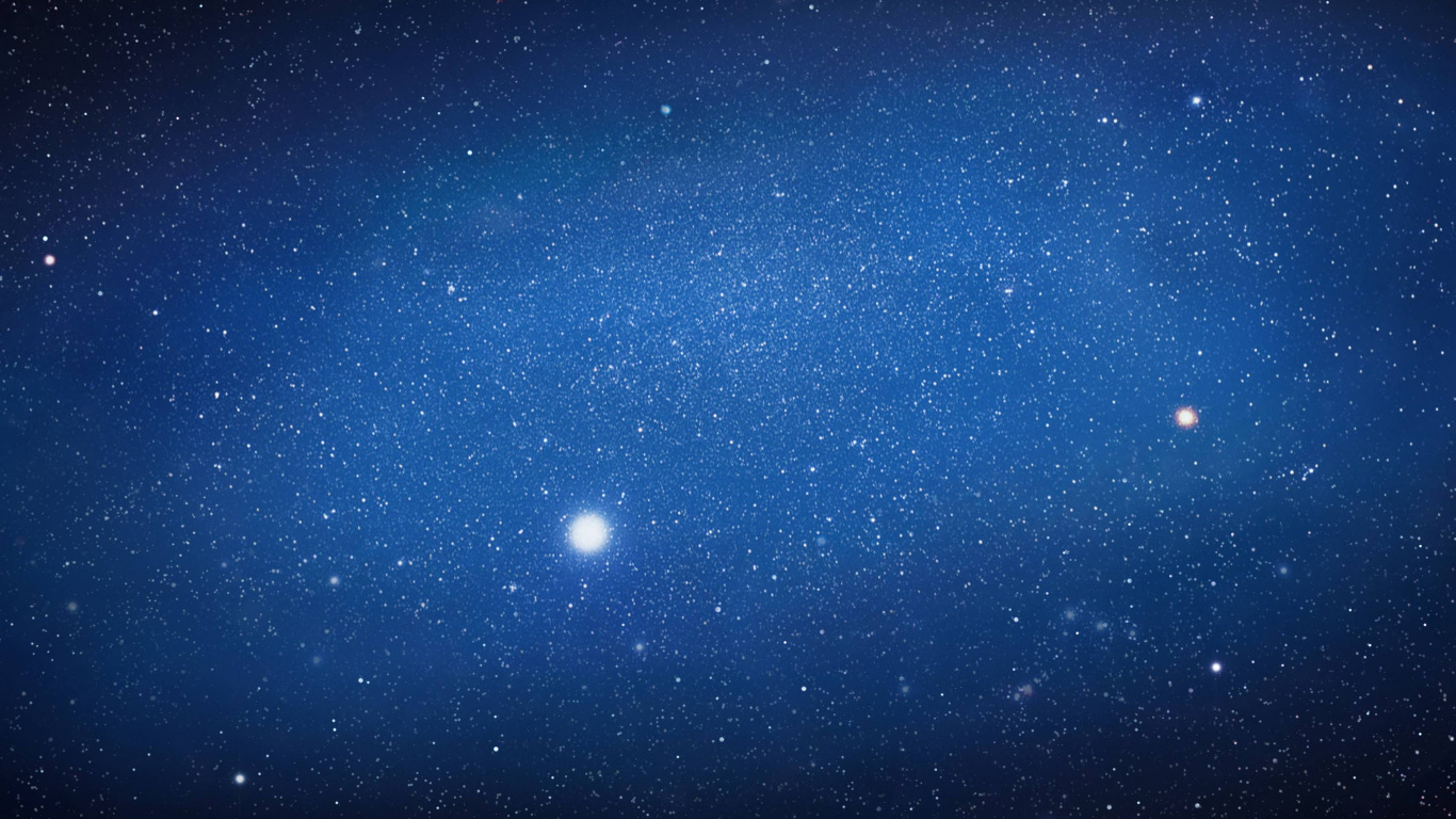 Blue and White Starry Night Sky. Wallpaper in 1366x768 Resolution