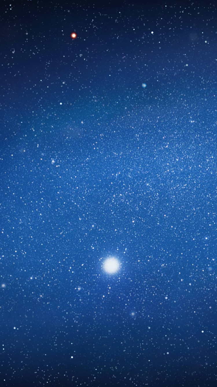Blue and White Starry Night Sky. Wallpaper in 750x1334 Resolution