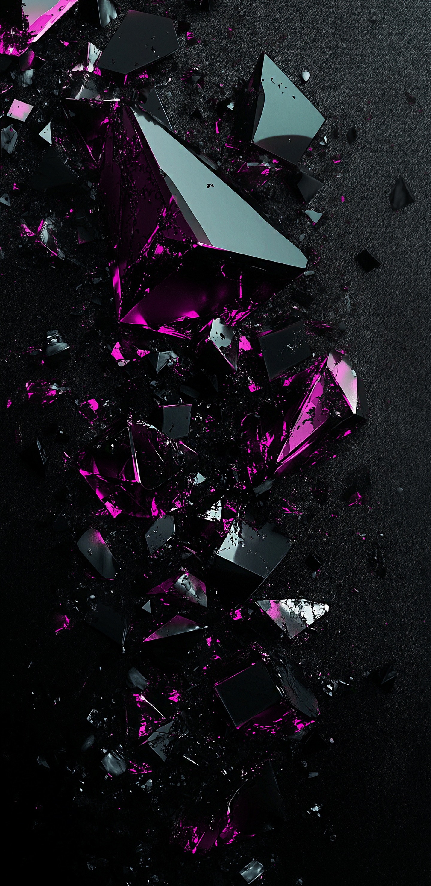 Illustration, Pink, Silber, Naturmaterialien, Nacht. Wallpaper in 1440x2960 Resolution