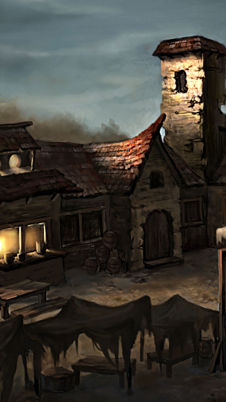 Edificio de Hormigón Marrón y Negro Bajo un Cielo Nublado. Wallpaper in 720x1280 Resolution