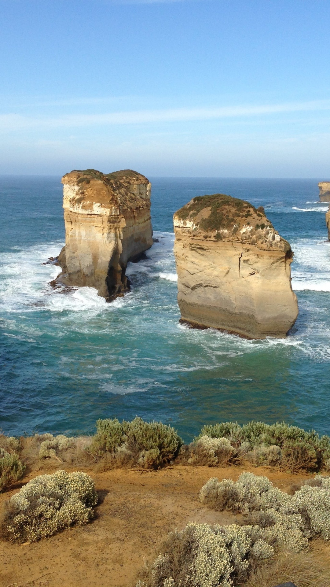 Brown Rock Formation on Sea During Daytime. Wallpaper in 1080x1920 Resolution