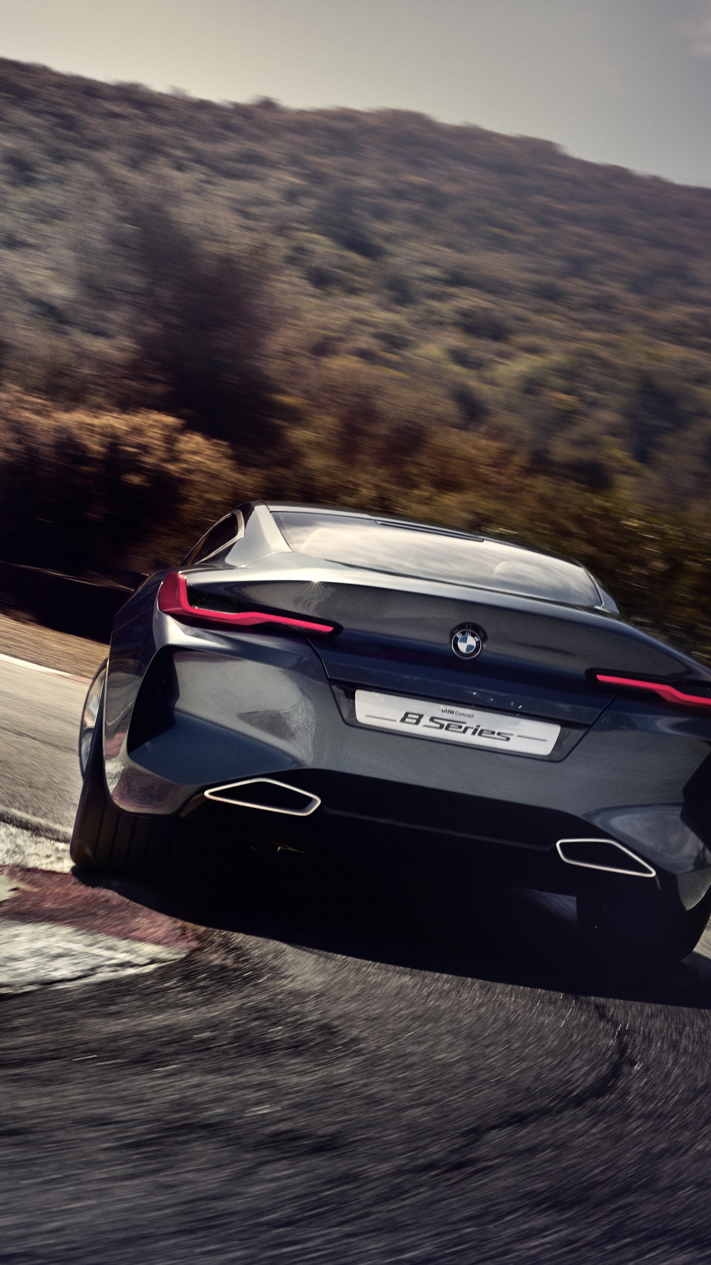 Voiture Noire et Blanche Sur la Route Pendant la Journée. Wallpaper in 1440x2560 Resolution