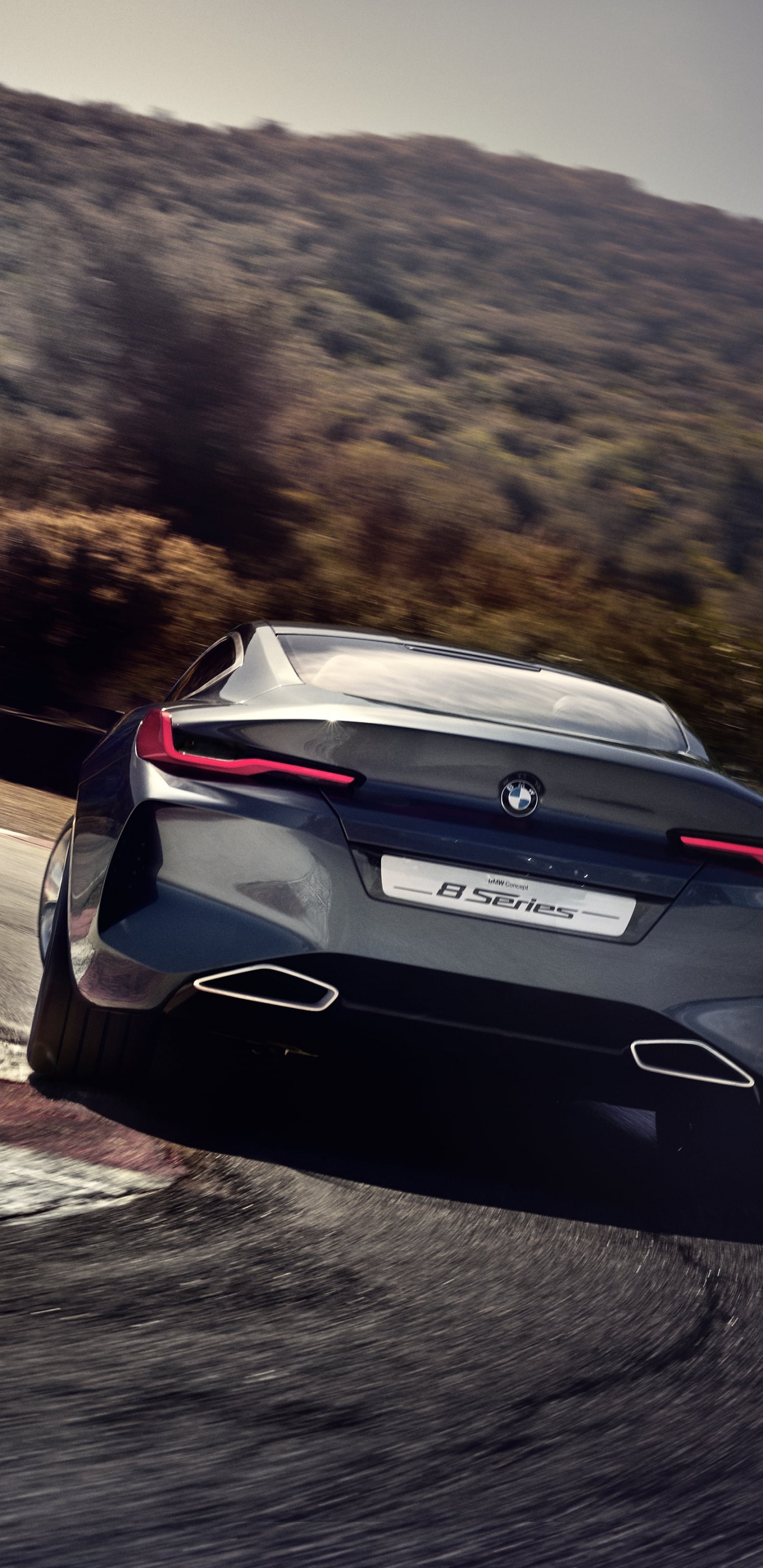 Voiture Noire et Blanche Sur la Route Pendant la Journée. Wallpaper in 1440x2960 Resolution