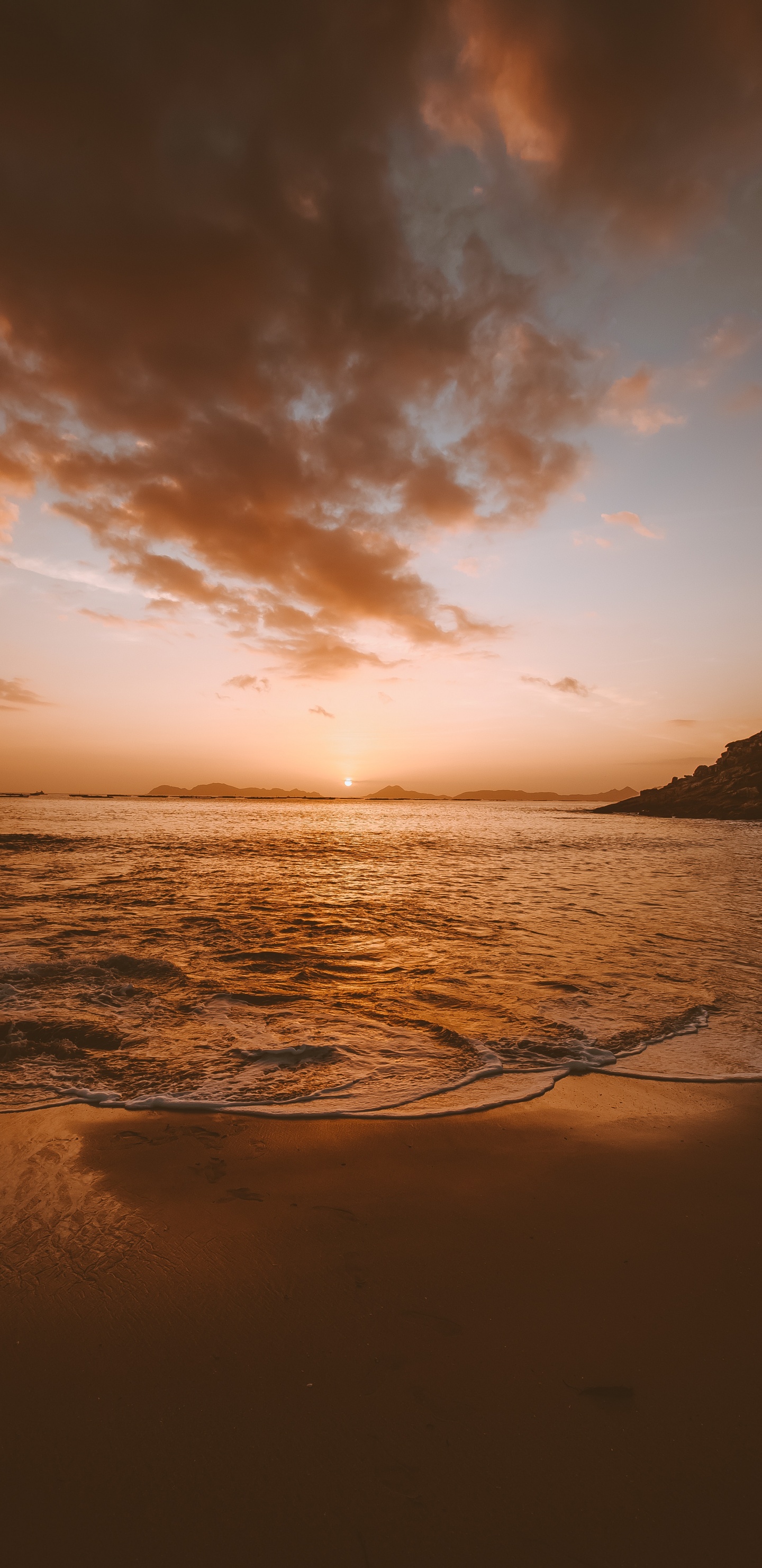 Mer, Horizon, Eau, Afterglow, Nature. Wallpaper in 1440x2960 Resolution