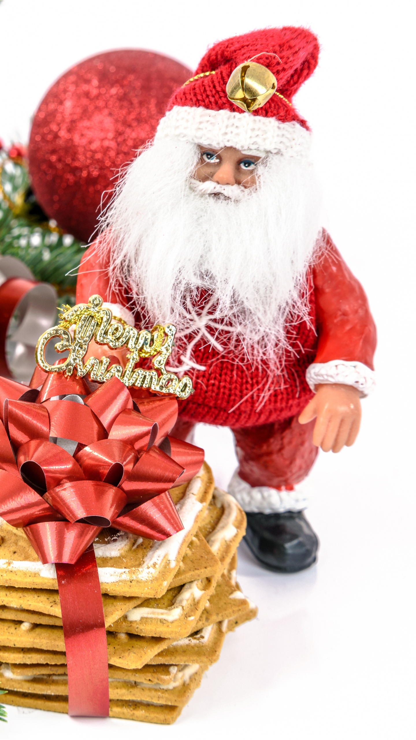 El Día De Navidad, Santa Claus, Decoración de la Navidad, Navidad, Adorno de Navidad. Wallpaper in 1440x2560 Resolution