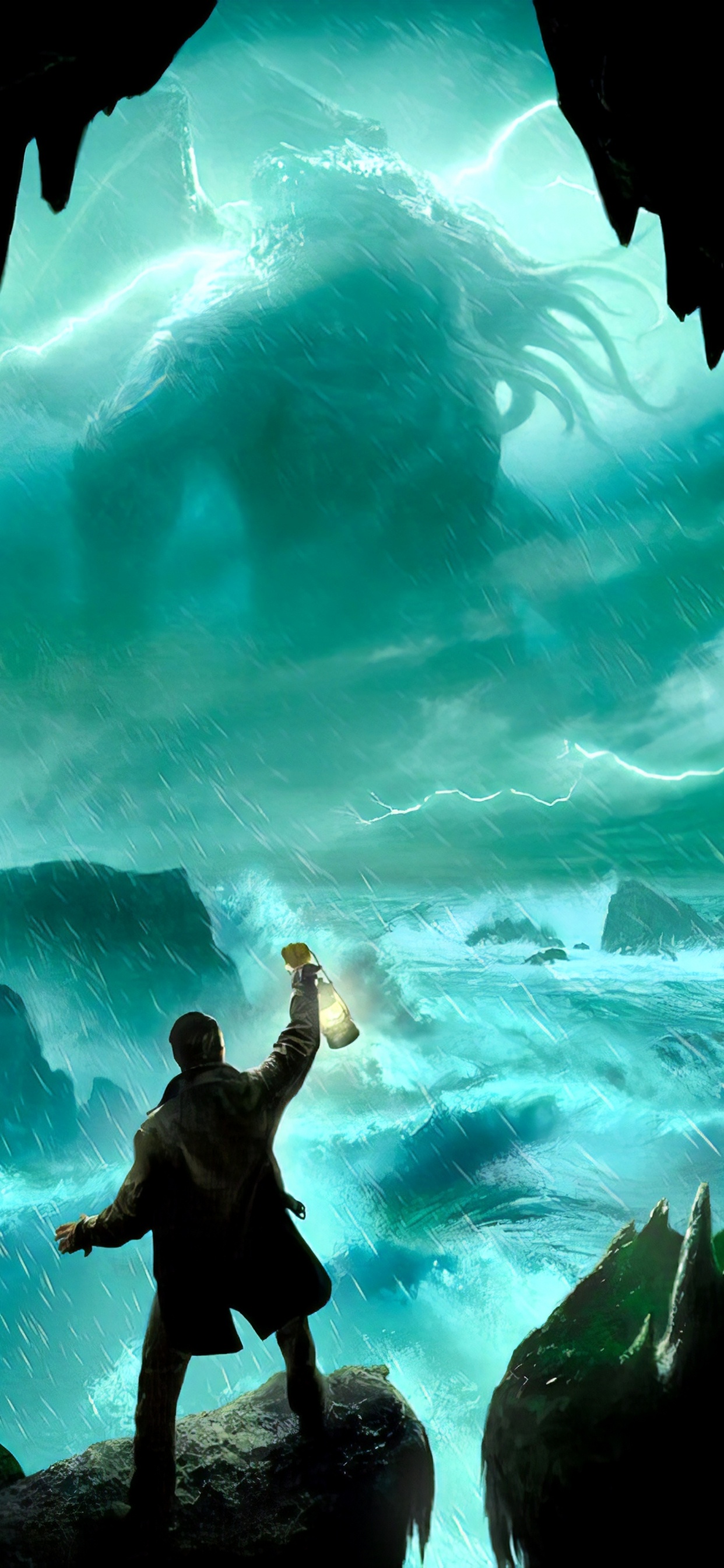 Cthulhu, Cueva, Glaciar de Terreno, la Cueva de Hielo, Cueva Del Mar. Wallpaper in 1242x2688 Resolution