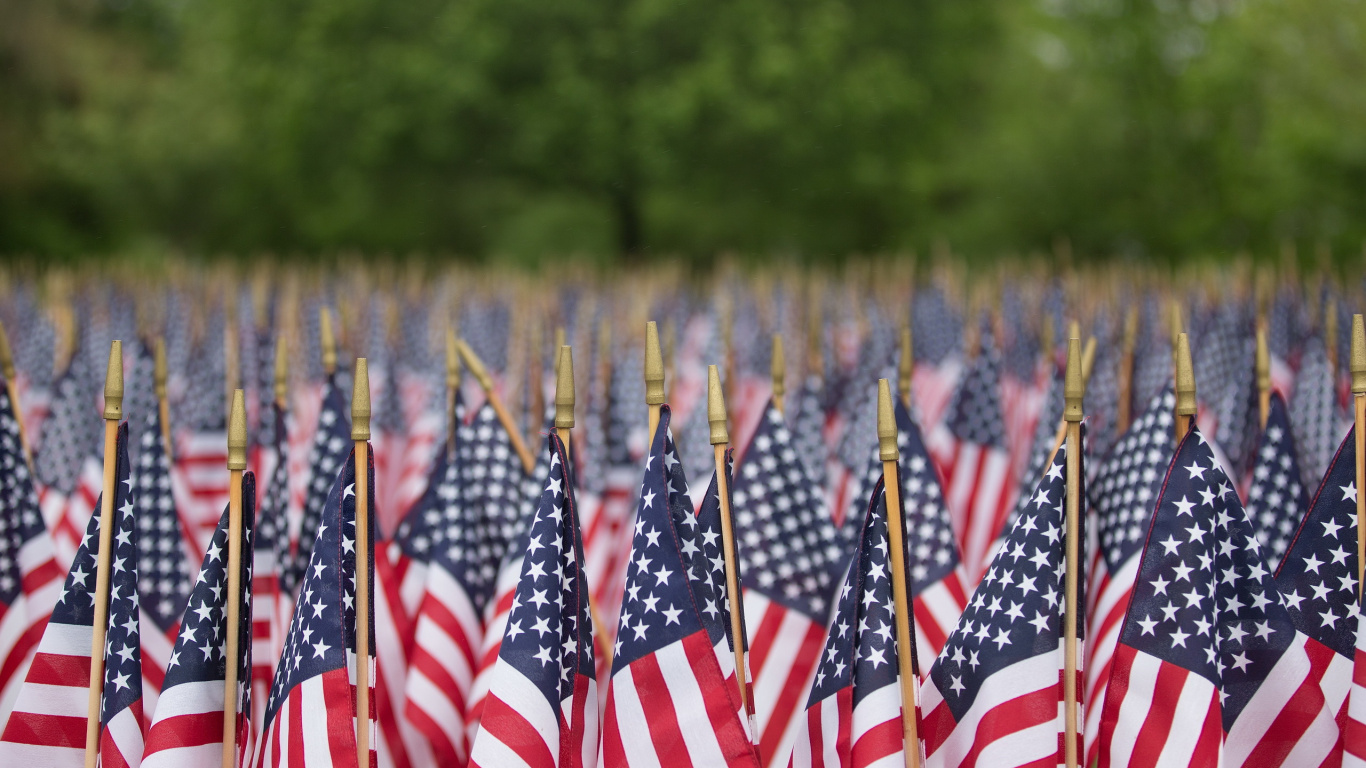 Nous un Drapeaux Sur le Terrain. Wallpaper in 1366x768 Resolution