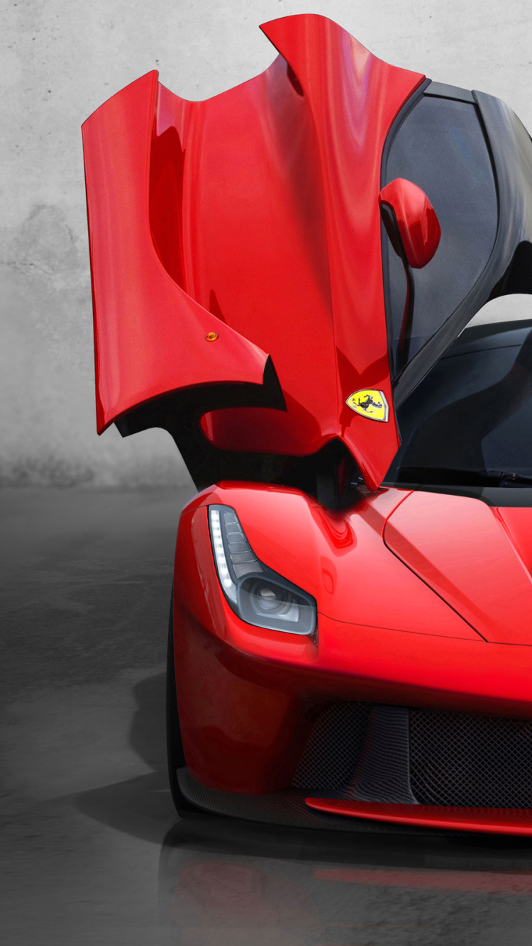 Rot-schwarzer Lamborghini Aventador. Wallpaper in 750x1334 Resolution