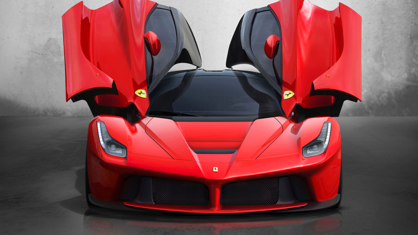 Lamborghini Aventador Rouge et Noir. Wallpaper in 1366x768 Resolution