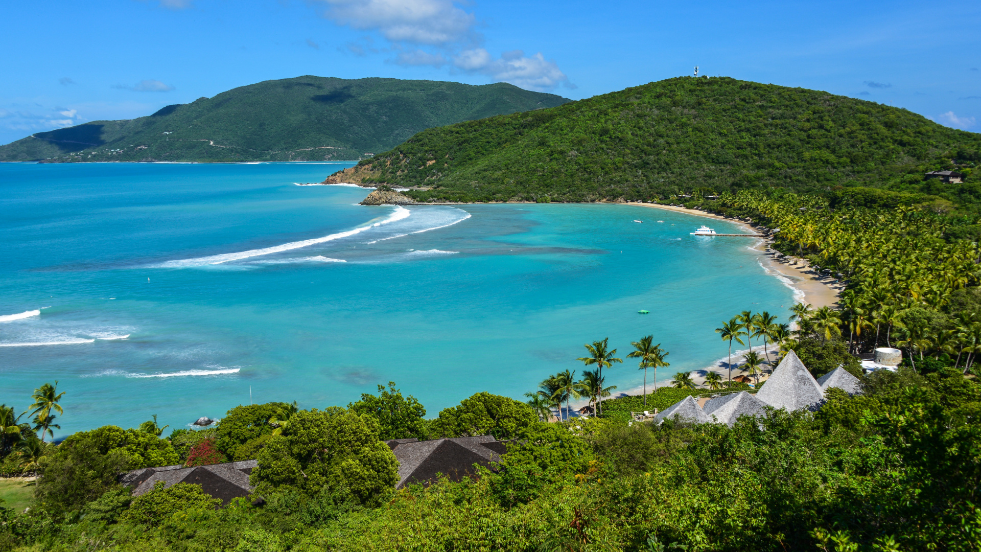 Green Trees Near Blue Sea During Daytime. Wallpaper in 1920x1080 Resolution