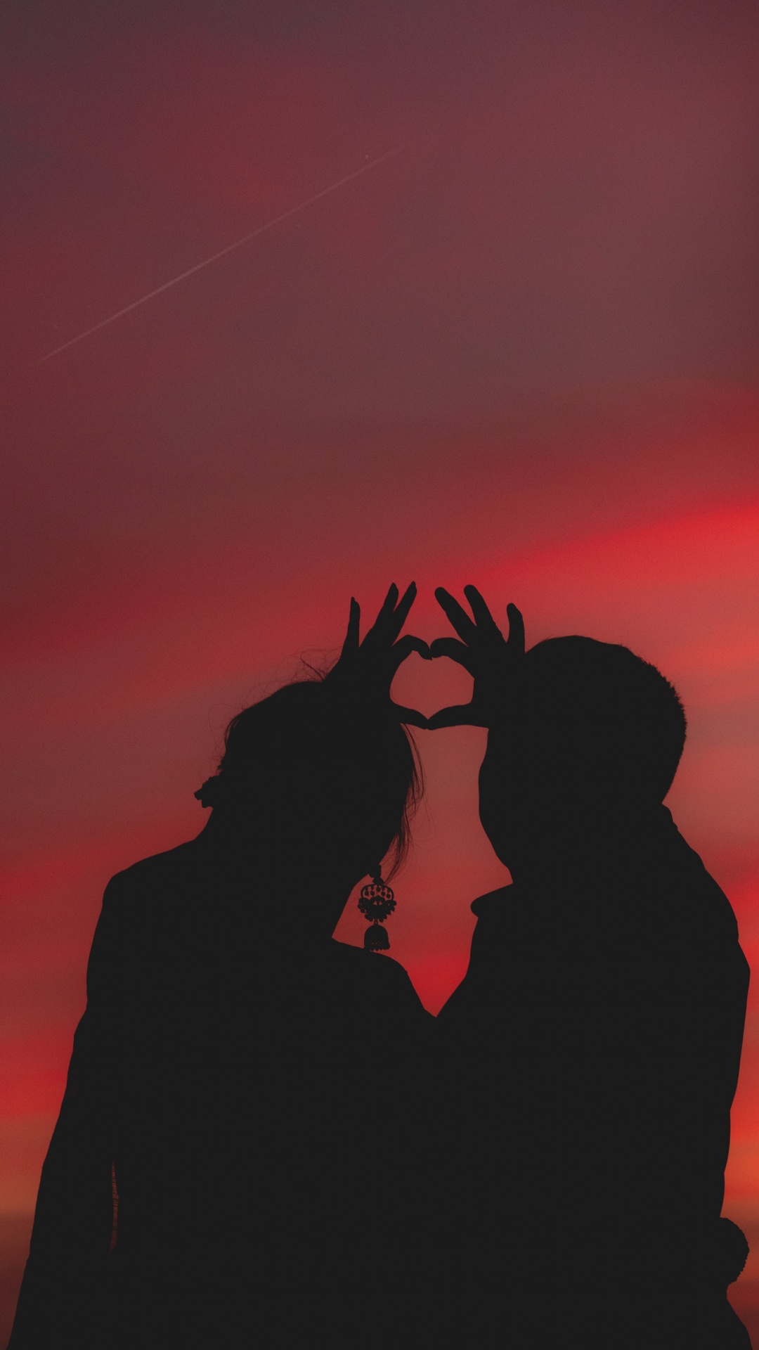 Silhouette, Red, Amour, Personnage de Fiction, Psychologie. Wallpaper in 1080x1920 Resolution
