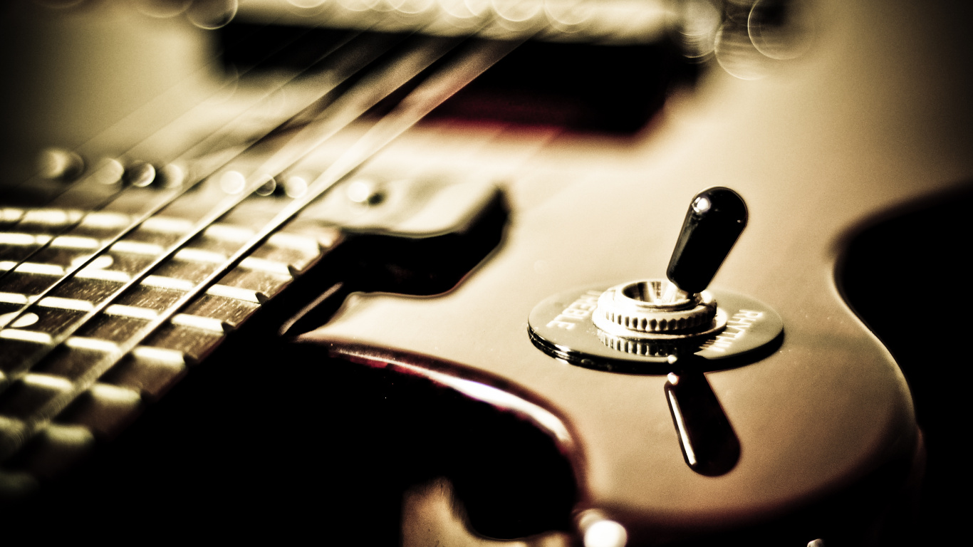 Electric Guitar, Guitar, Bass Guitar, String Instrument, Musical Instrument. Wallpaper in 1366x768 Resolution