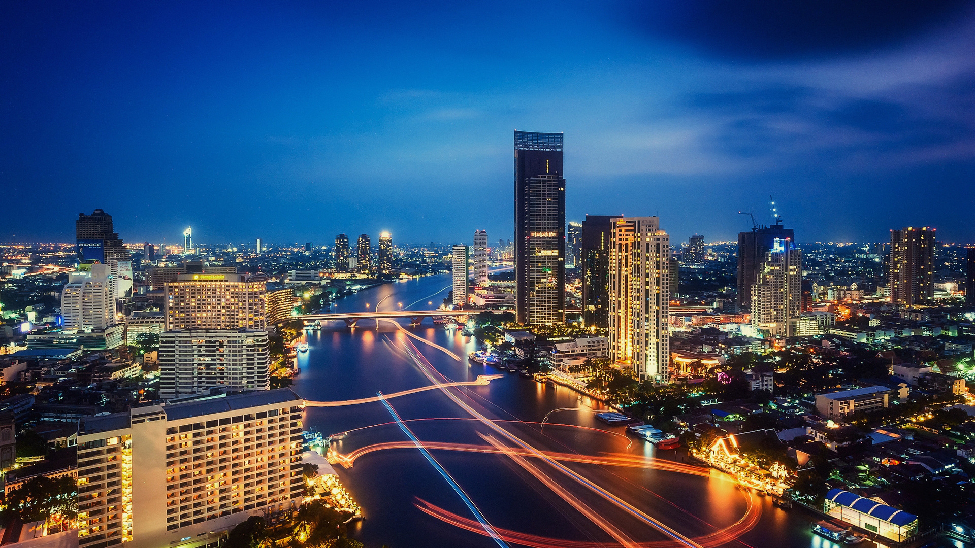 Time Lapse Photography of City Lights During Night Time. Wallpaper in 1920x1080 Resolution