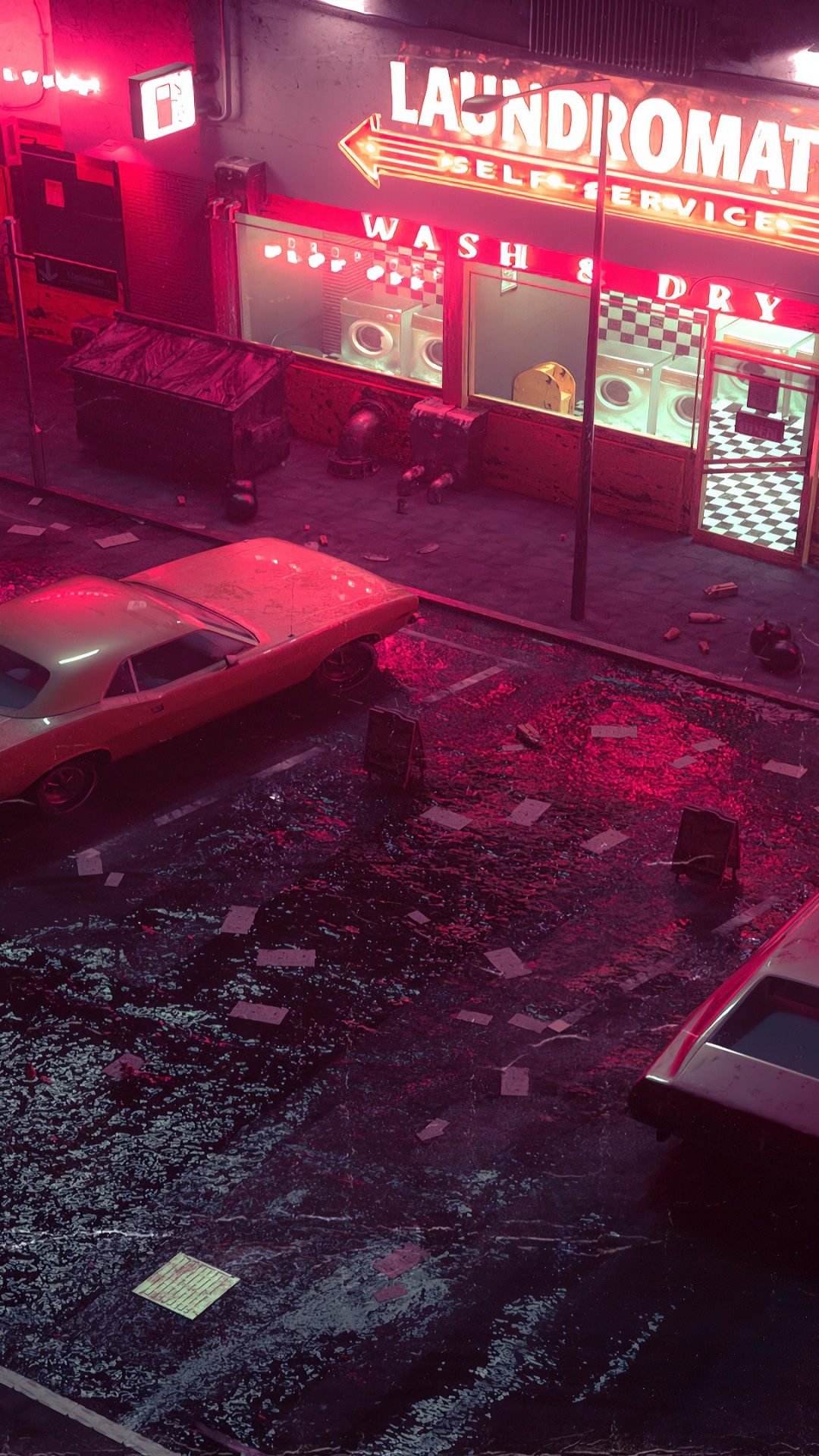 Night Neon Car, Cars, Night, Neon, Graphics. Wallpaper in 1080x1920 Resolution