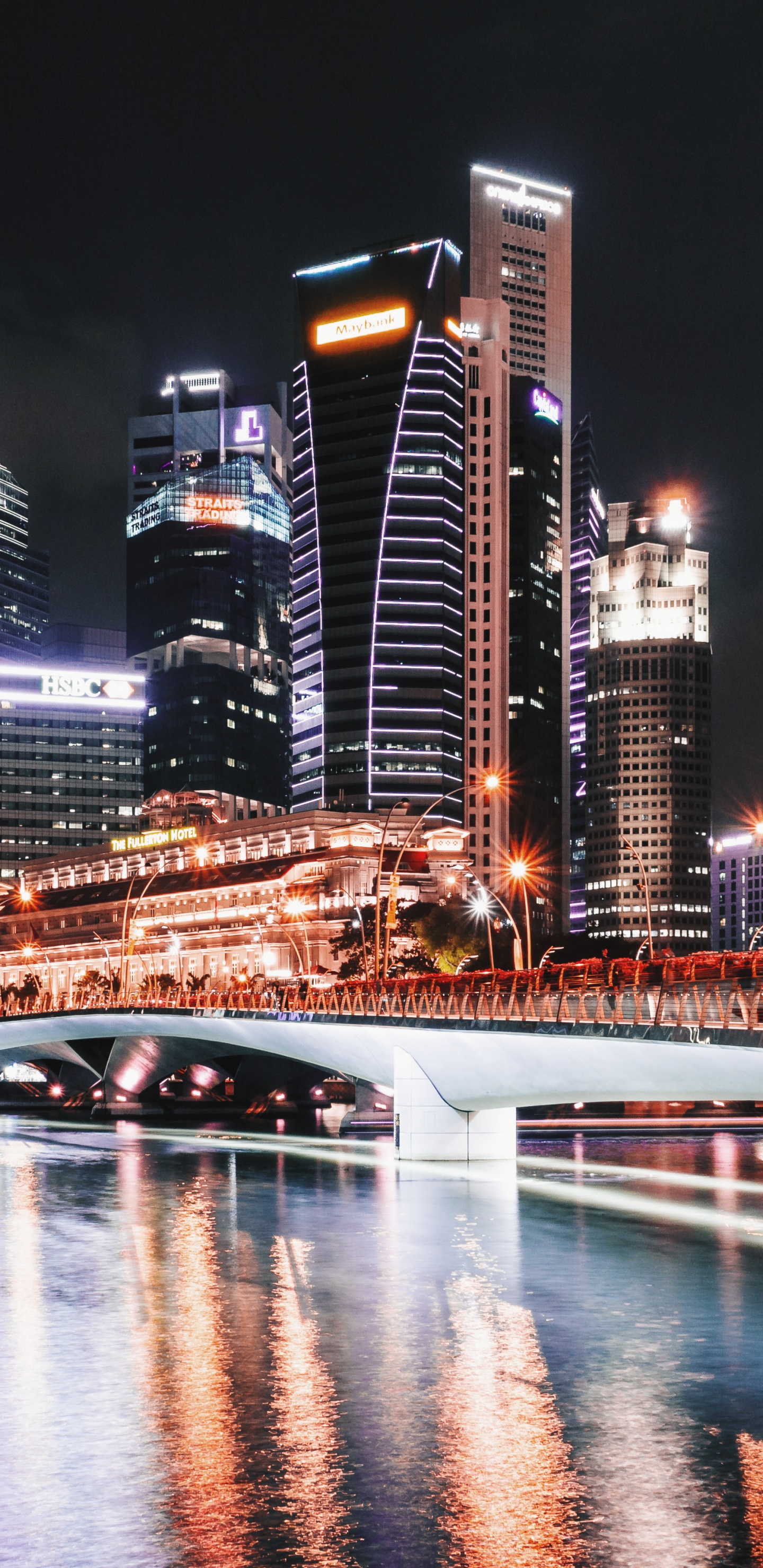 City Skyline During Night Time. Wallpaper in 1440x2960 Resolution