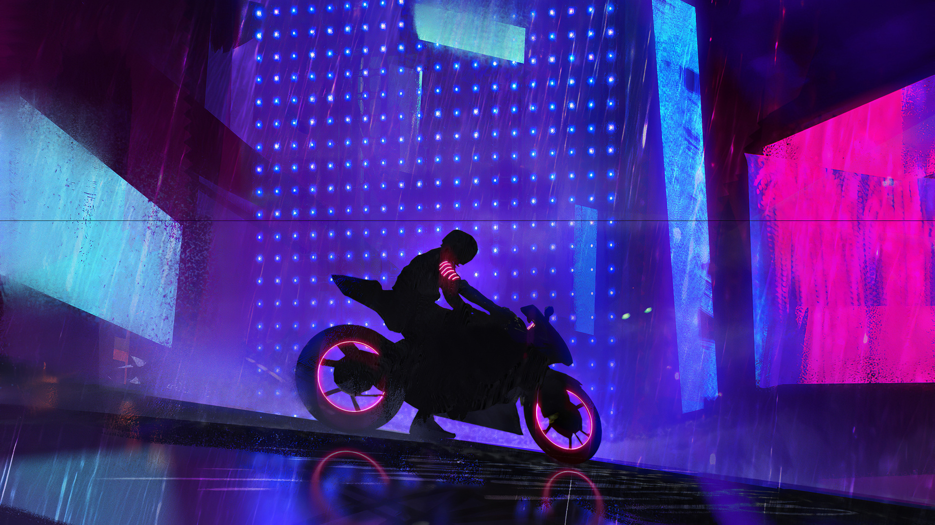 Light, Blue, Purple, Violet, Neon. Wallpaper in 1920x1080 Resolution