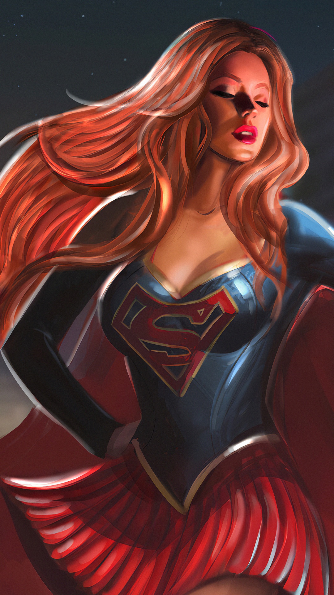 Femme en Robe Noire et Rouge Personnage D'anime. Wallpaper in 1080x1920 Resolution