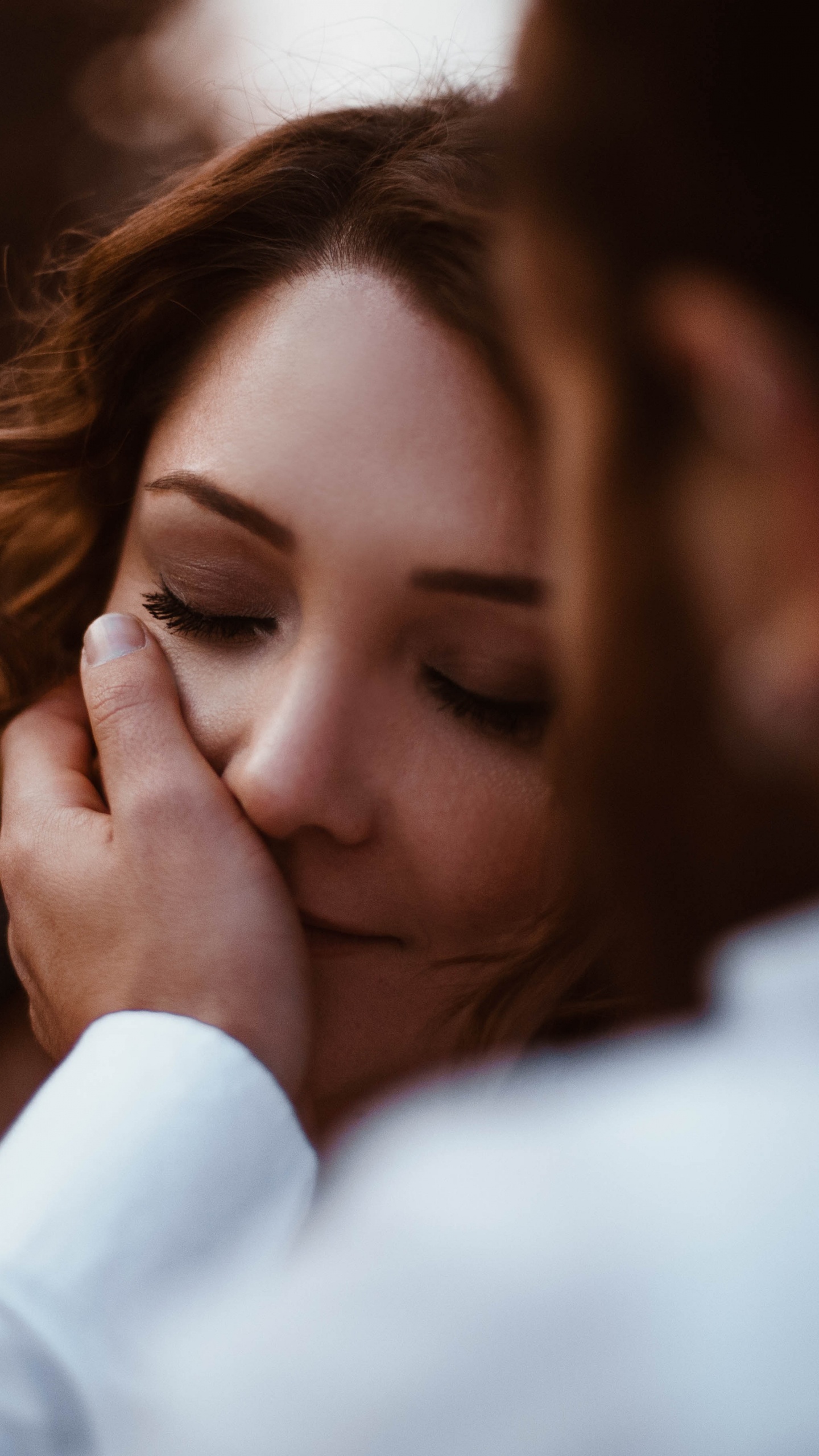 Couple, Peau, Beauté, Nez, Sourire. Wallpaper in 1440x2560 Resolution