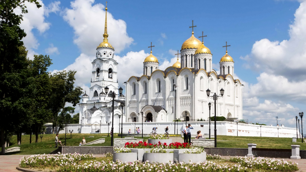 礼拜的地方, 拜占庭建筑, 中世纪建筑风格, 俄罗斯的弗拉基米尔, 城市 壁纸 1280x720 允许