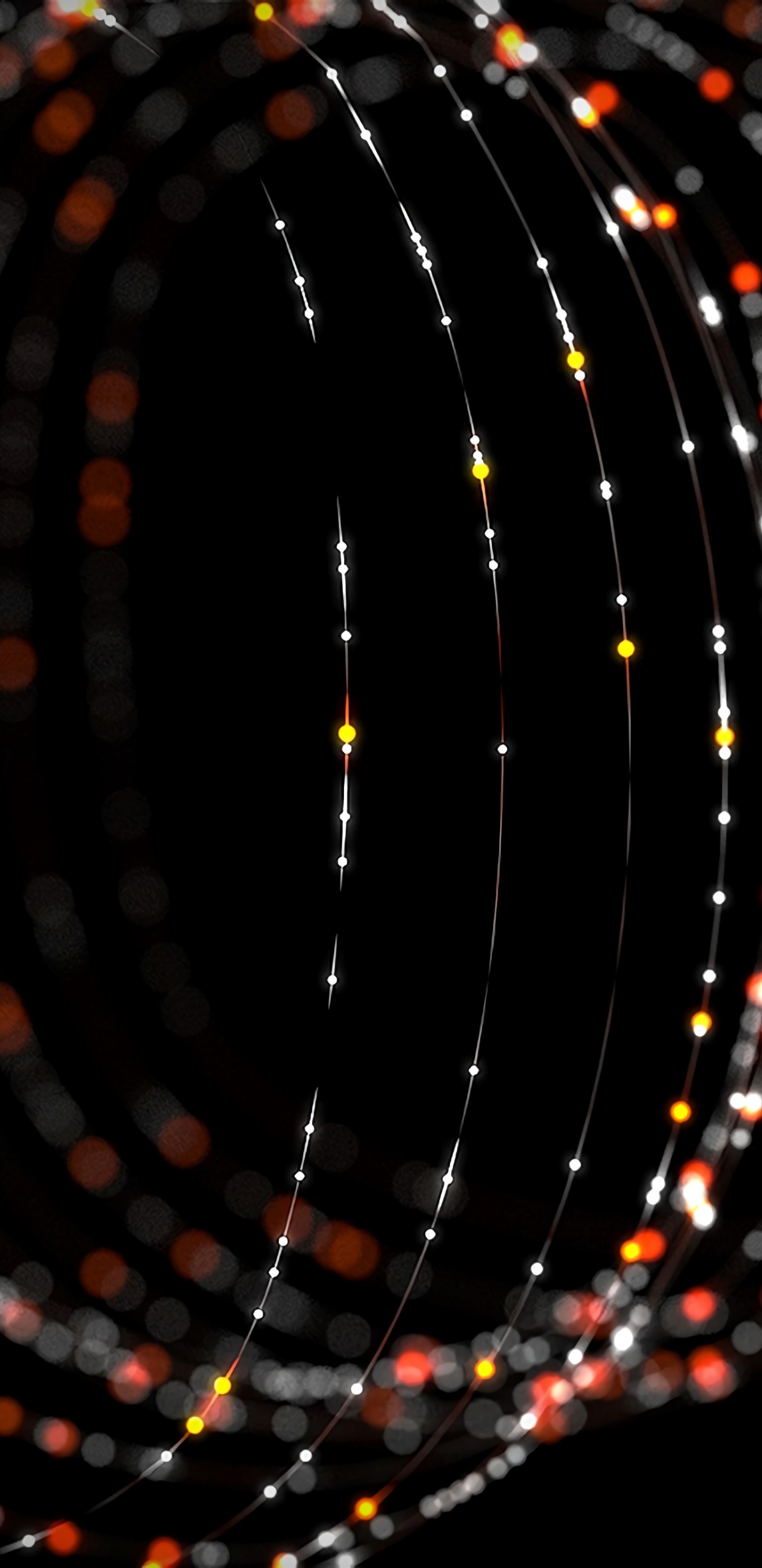 圆圈, 空间, 光, 午夜 壁纸 1440x2960 允许