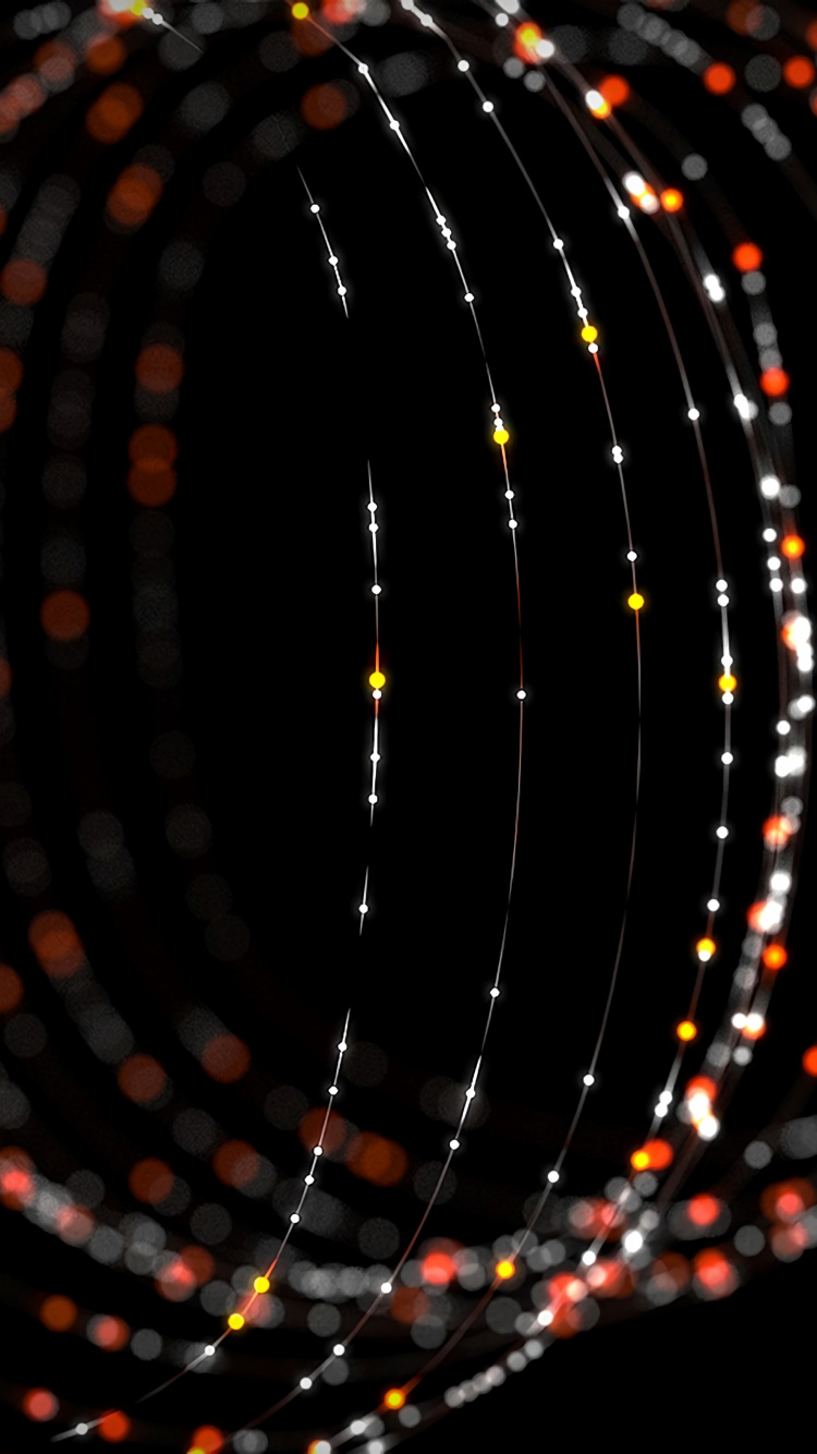 Red and White Round Lights. Wallpaper in 750x1334 Resolution