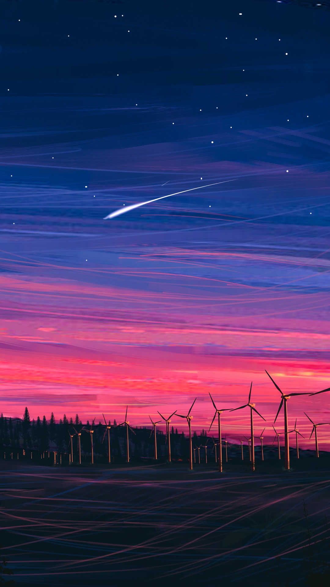 Silhouette of Trees During Sunset. Wallpaper in 1080x1920 Resolution