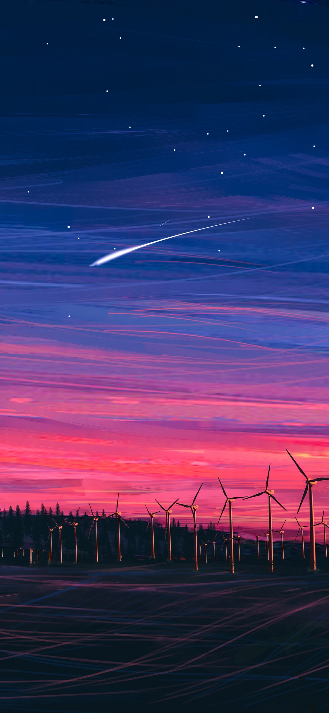 Silhouette of Trees During Sunset. Wallpaper in 1125x2436 Resolution