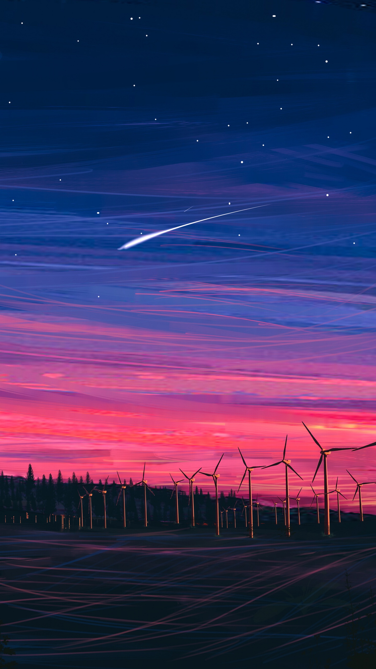 气氛, 余辉, 晚上, 地平线, 奥罗拉 壁纸 1440x2560 允许