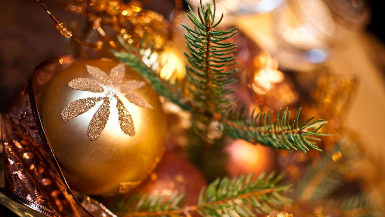 New Year, Christmas Day, Christmas Decoration, Christmas Ornament, Holiday. Wallpaper in 1280x720 Resolution