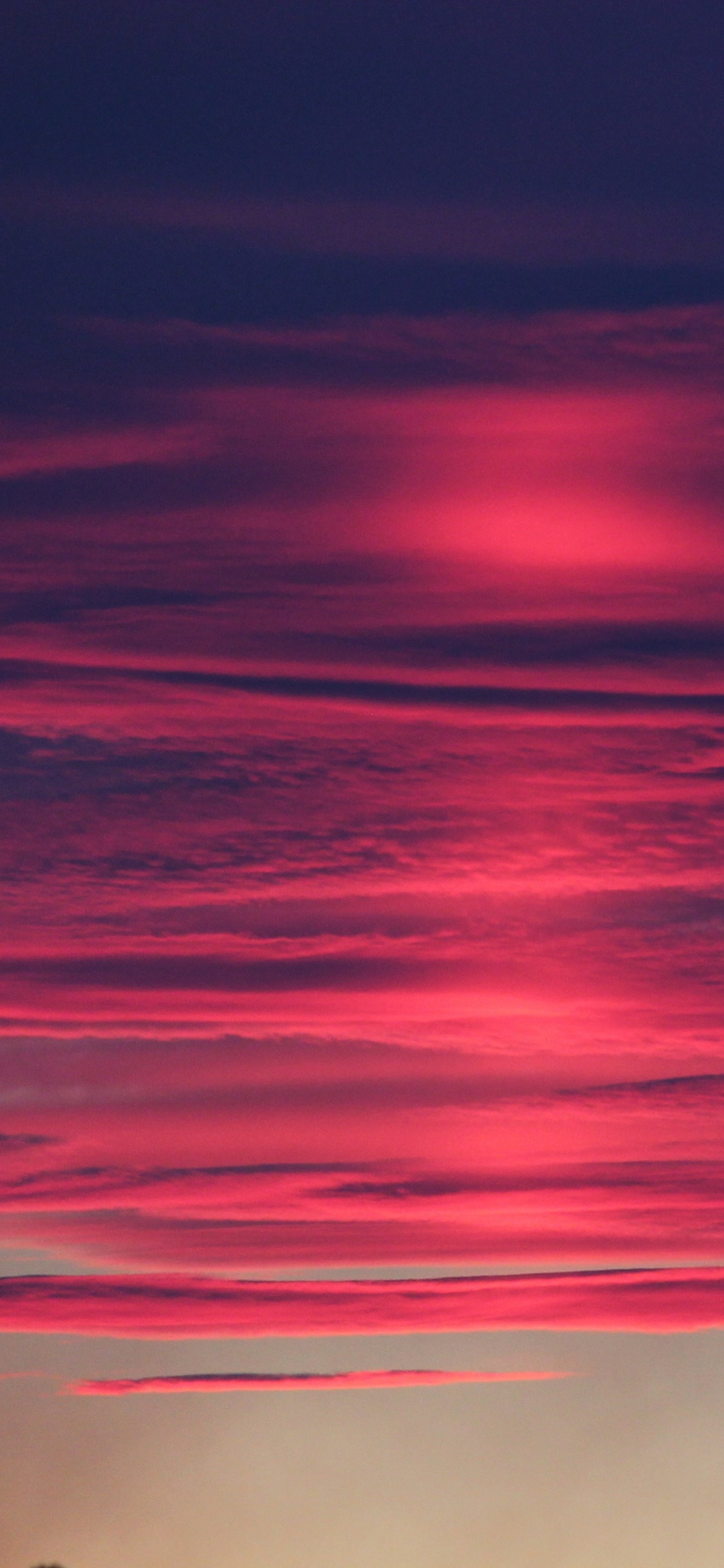 Red, Afterglow, Blue, Pink, Cloud. Wallpaper in 1125x2436 Resolution