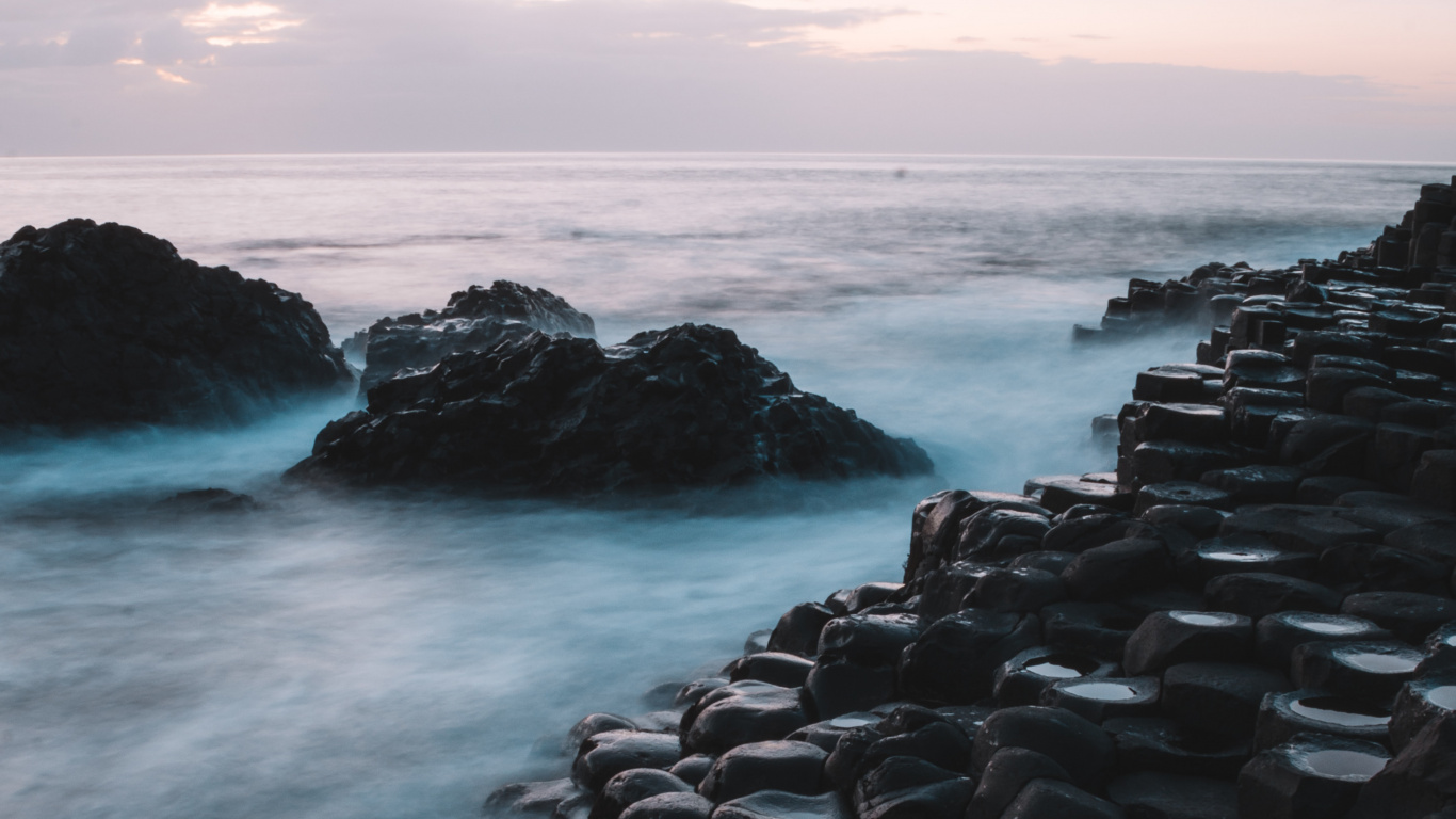 海角, 地平线, 岬, 天空, 岸边 壁纸 1366x768 允许