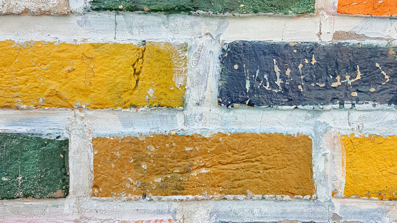 砖, 橙色, 黄色的, 砌砖, 矩形 壁纸 1280x720 允许