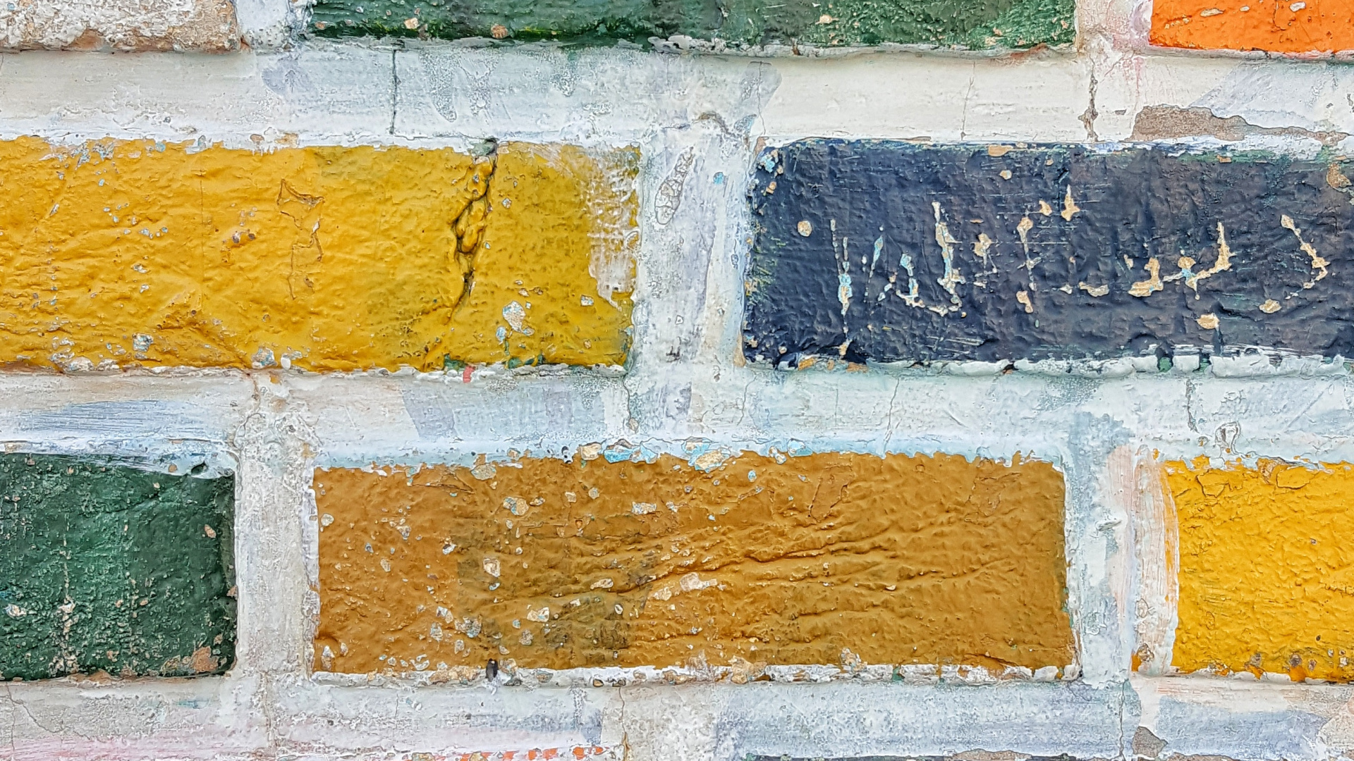 砖, 橙色, 黄色的, 砌砖, 矩形 壁纸 1920x1080 允许