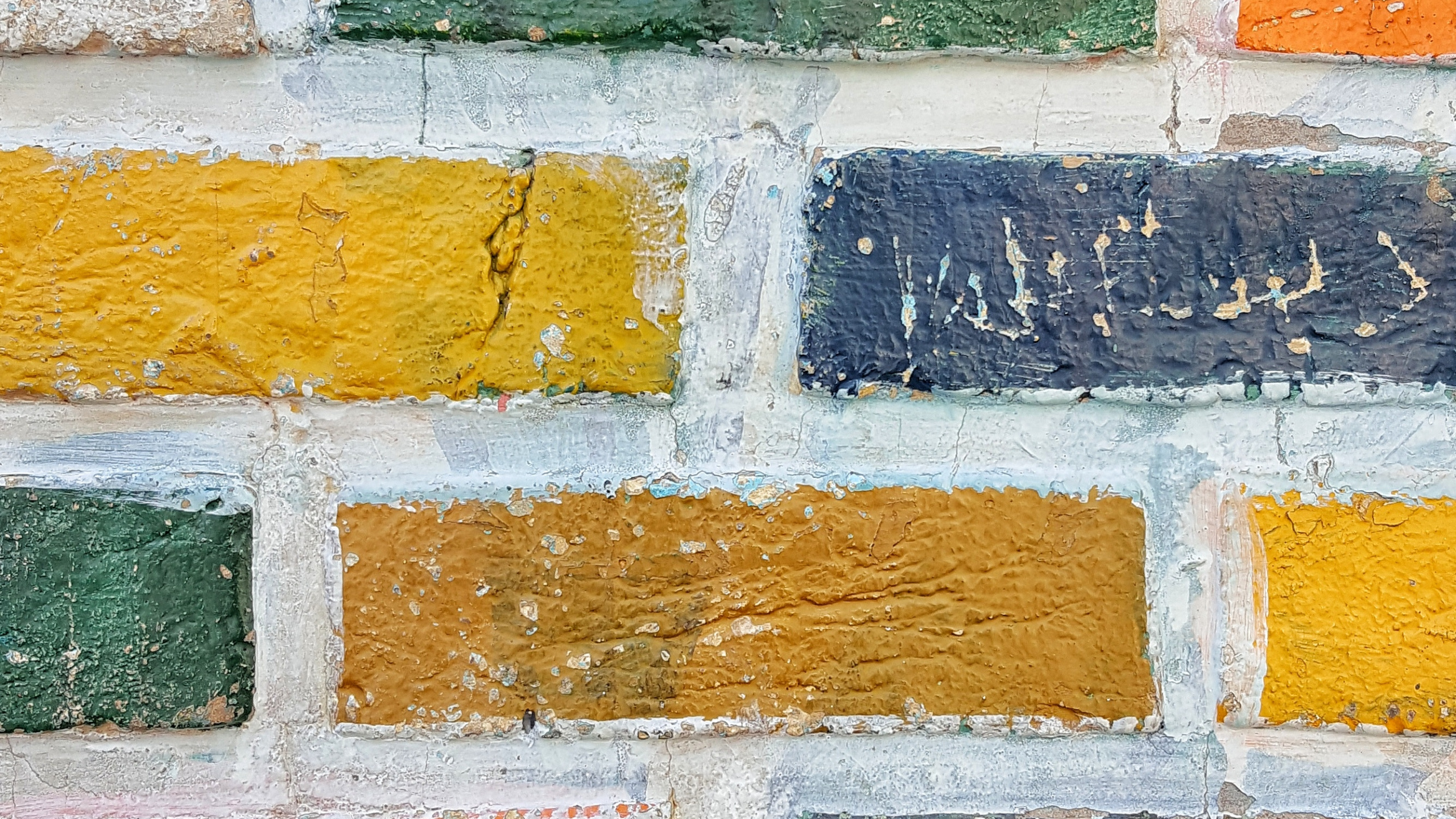 砖, 橙色, 黄色的, 砌砖, 矩形 壁纸 2560x1440 允许