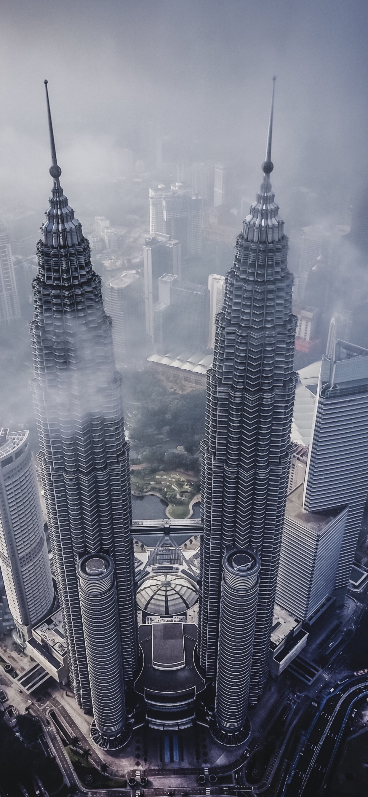 Petronas Twin Towers, World Trade Center, Skyscraper, Kuala Lumpur City Centre, Tower. Wallpaper in 1242x2688 Resolution