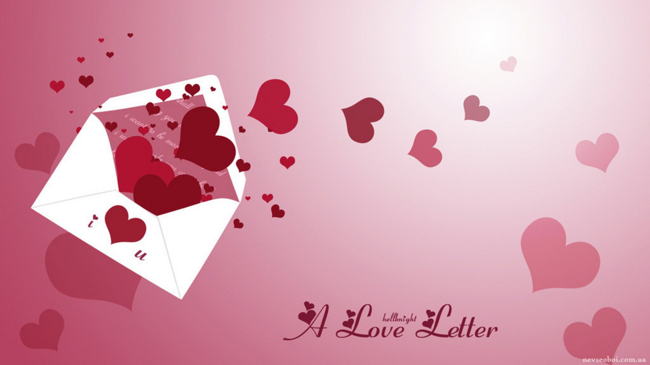 Lettre D'amour, Cœur, Red, le Jour de Valentines, Amour. Wallpaper in 1280x720 Resolution