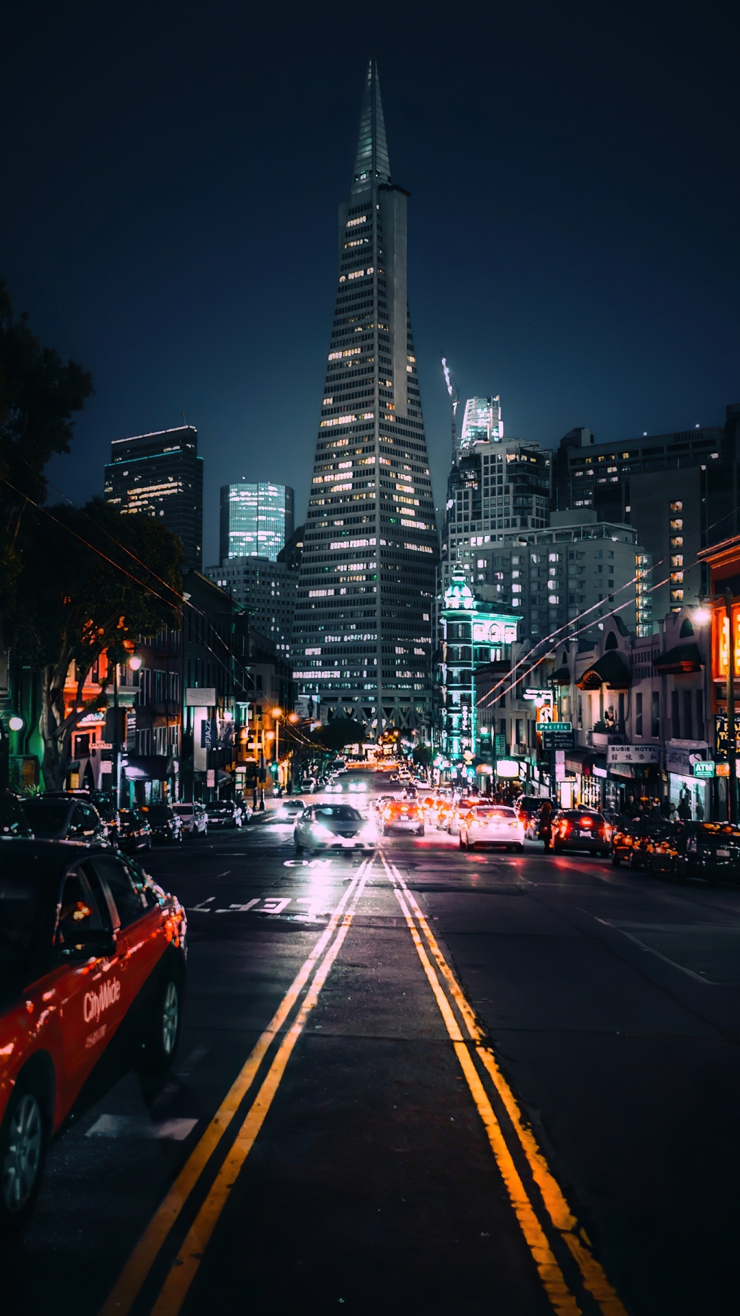 Low Angle City, Building, Cars, Skyscraper, Wheel. Wallpaper in 1080x1920 Resolution