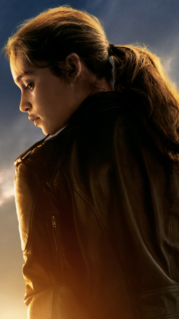 Woman in Brown Leather Jacket Under Cloudy Sky During Daytime. Wallpaper in 750x1334 Resolution