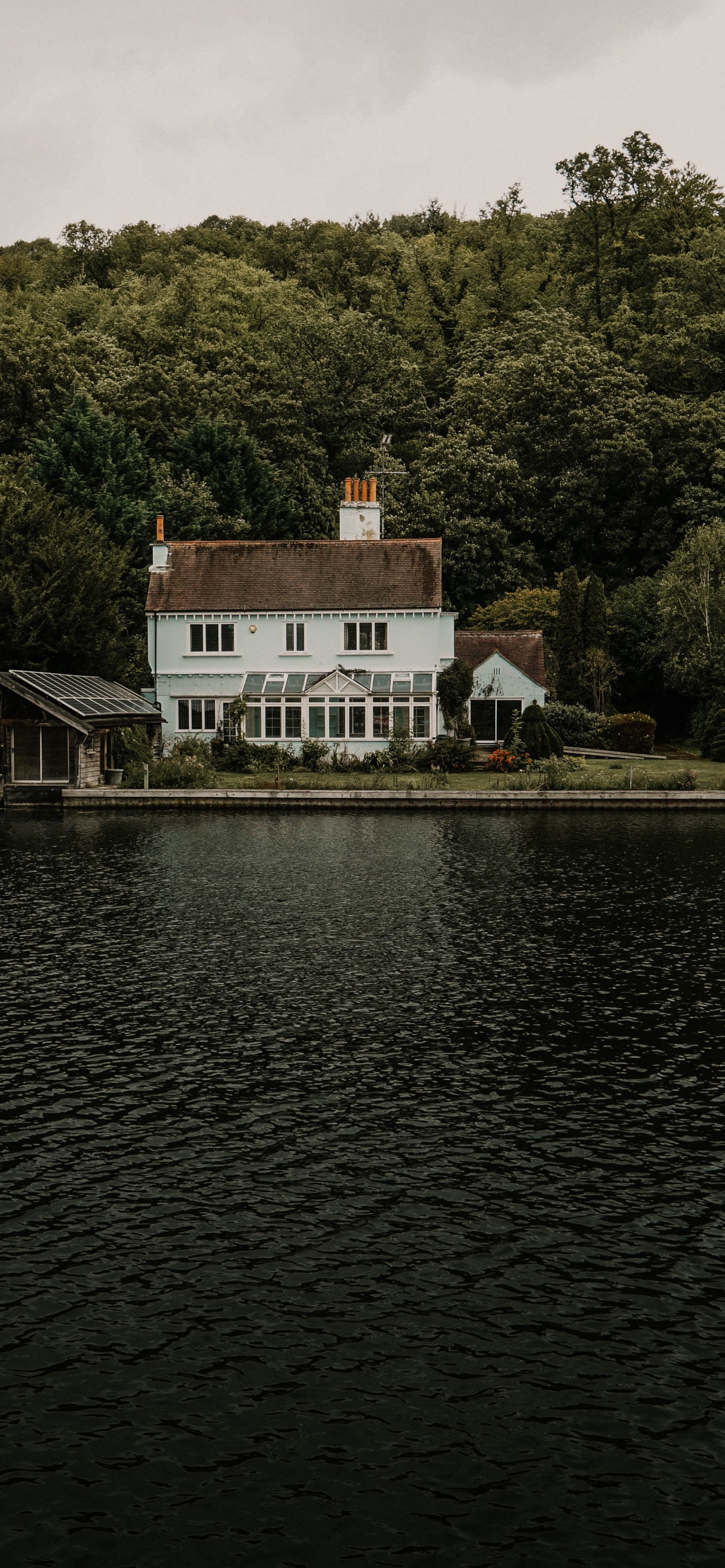 Sky, Lake, Building, Nature, Reservoir. Wallpaper in 1242x2688 Resolution