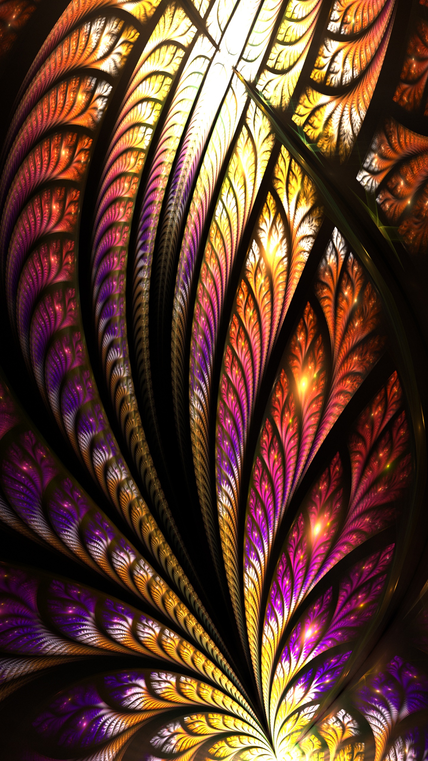 Peinture Abstraite Violette et Noire. Wallpaper in 1440x2560 Resolution