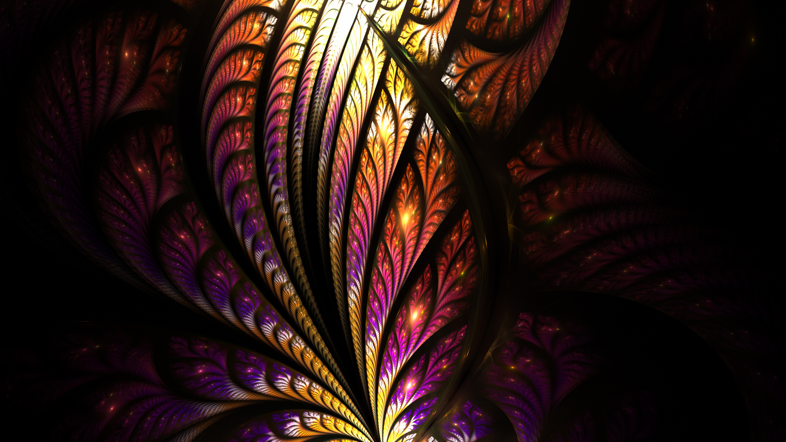 Peinture Abstraite Violette et Noire. Wallpaper in 2560x1440 Resolution