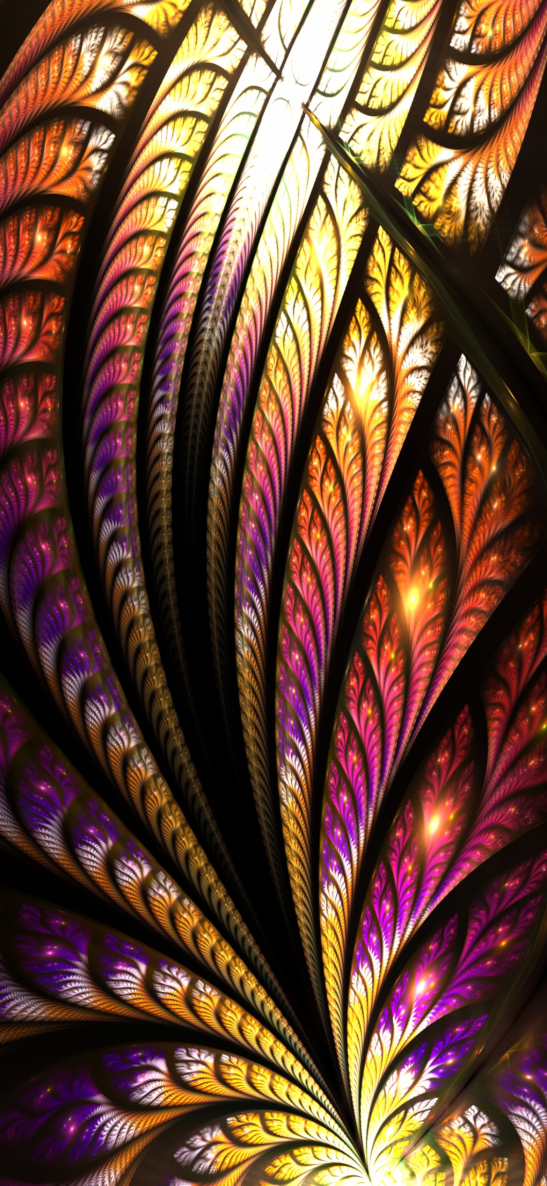 Pintura Abstracta Morada y Negra. Wallpaper in 1125x2436 Resolution