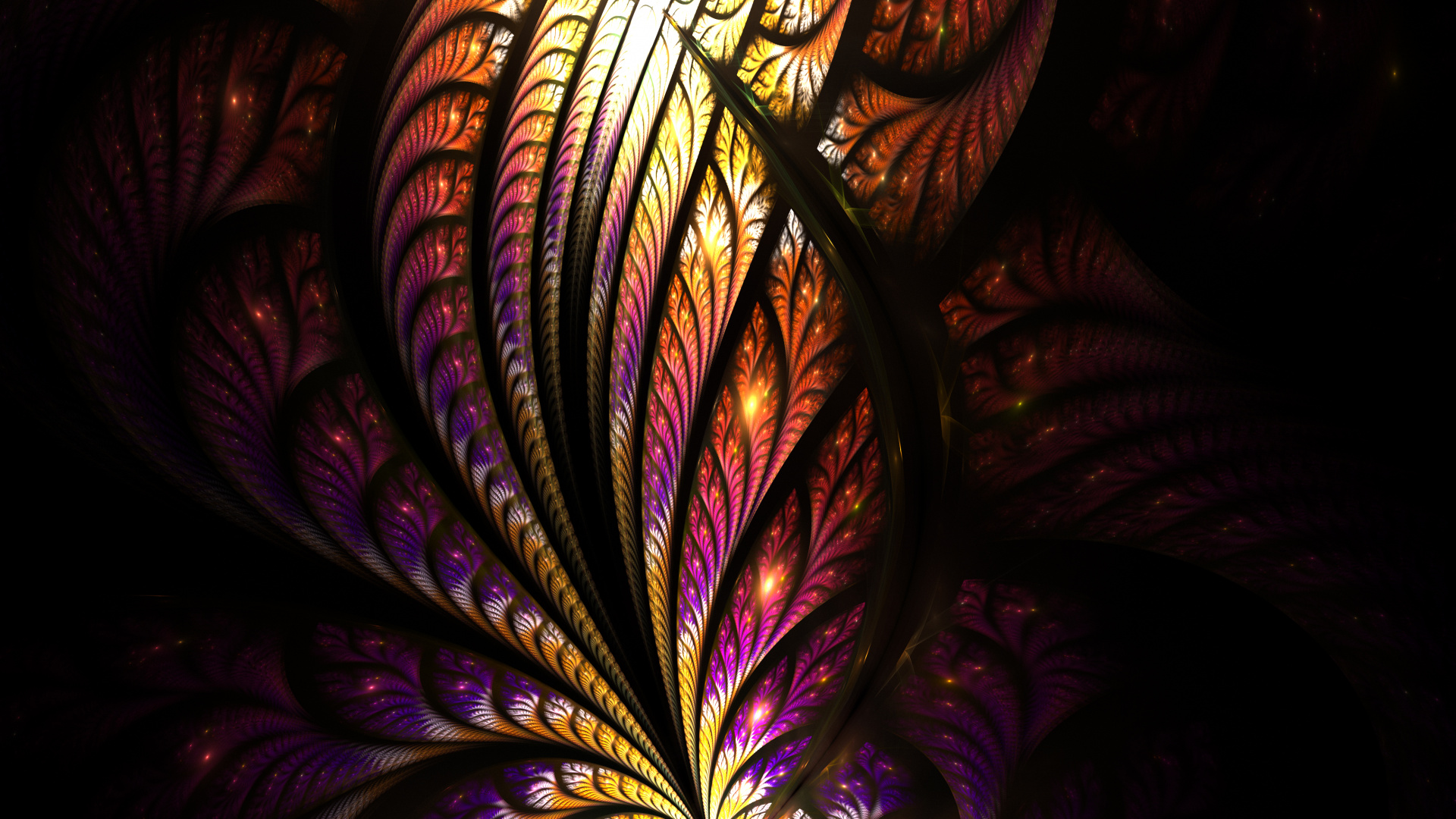 Pintura Abstracta Morada y Negra. Wallpaper in 1920x1080 Resolution