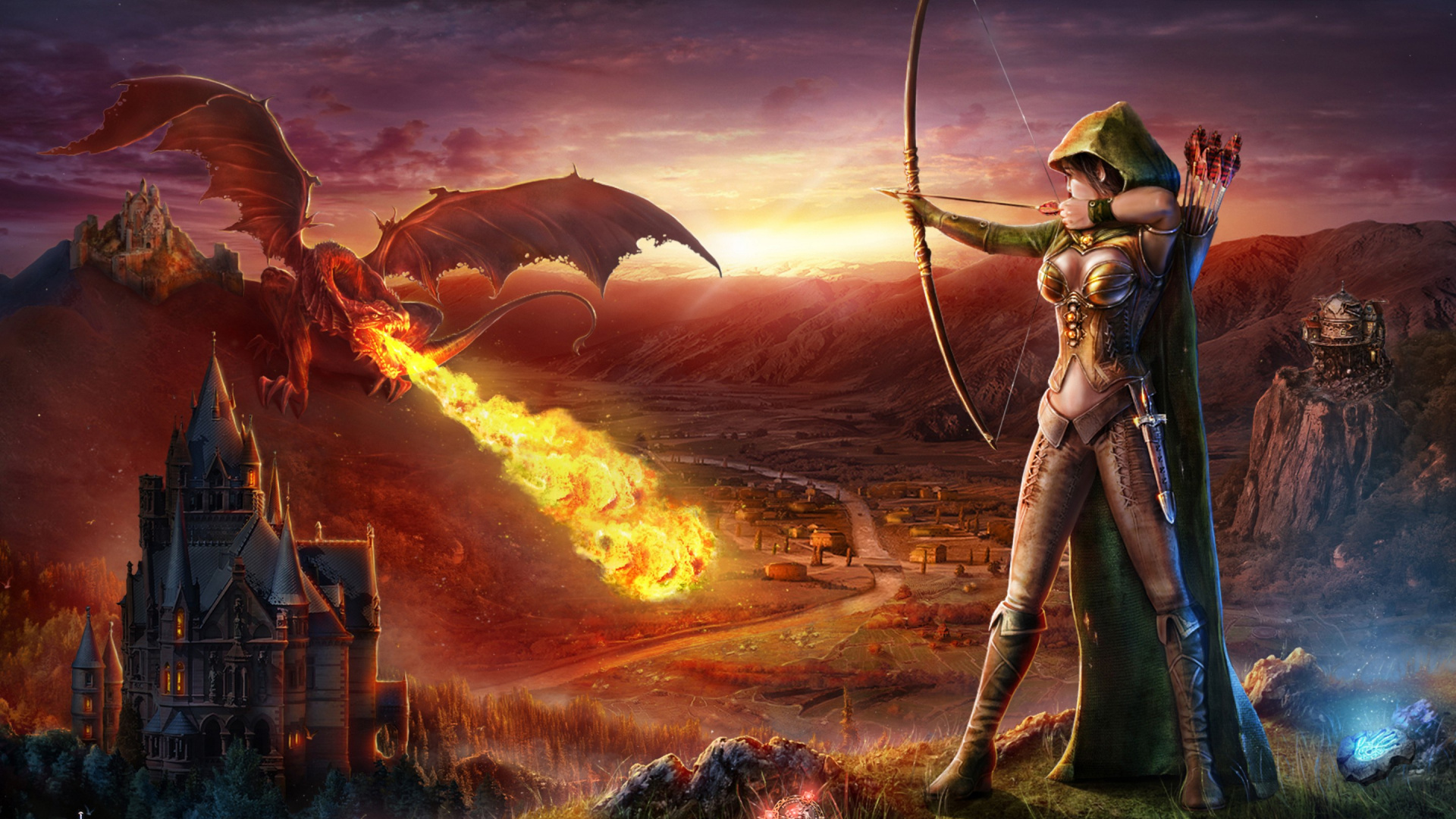 Jeu Pc, la Mythologie, Tir à L'arc, Ciel, Armes. Wallpaper in 1920x1080 Resolution