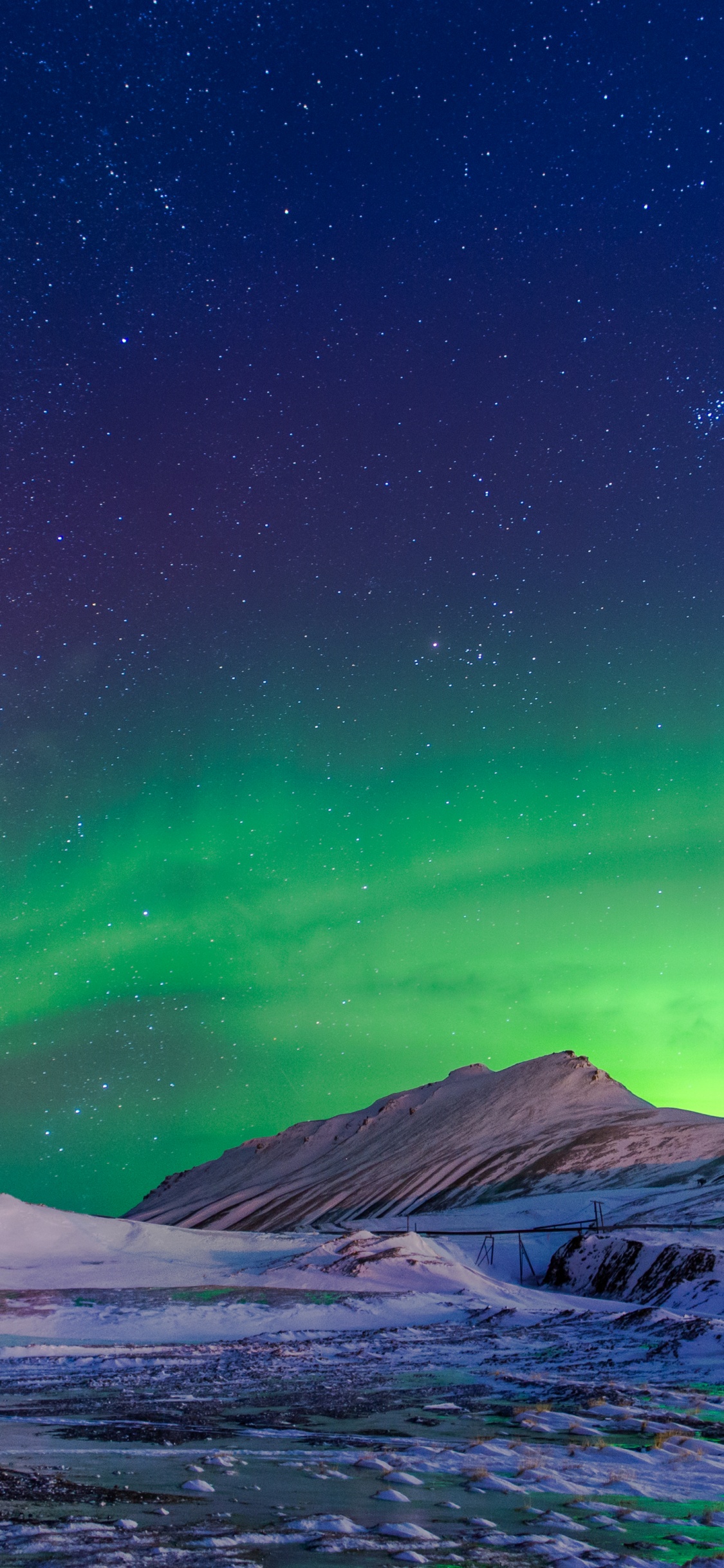 Aurore D'hiver, Aurora, Svalbard, Hiver, Atmosphère. Wallpaper in 1125x2436 Resolution